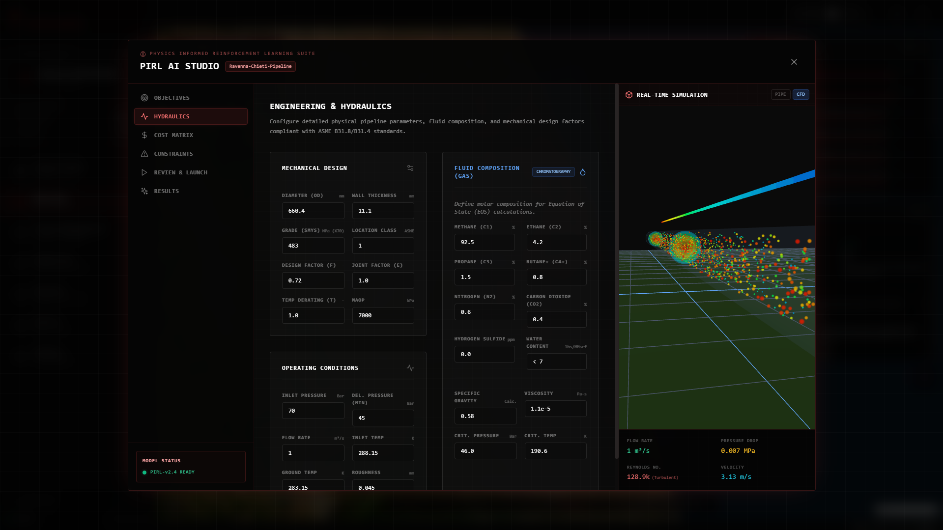Hydraulics modelling and CFD visualization